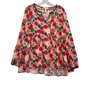 Matilda Jane‎ Women's Mistletoe Magic Peasant Top Long Sleeve Boho Retro Size Sm